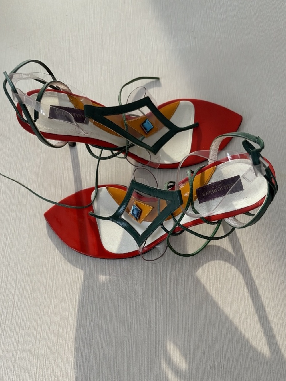 Emilio Pucci Y2K Runway Archive Strappy Heels 10